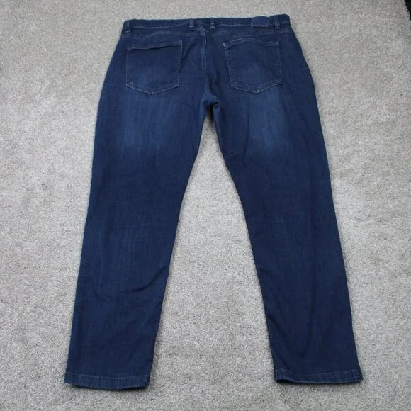 Mugsy Fultons Jeans Mens 40X30 Blue Dark Wash 5-Pocket Stretch Denim FLX3NFU